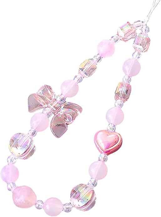Beaded Phone Charm Lanyard Strap Girly Style Fixed Beads Pearl Lanyards by Staqlo