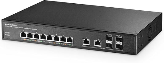 14 Port 10G Switch, 2x10G RJ45, 4x10G SFP+, Metal Unmanaged Binardat Ethernet by Binardat