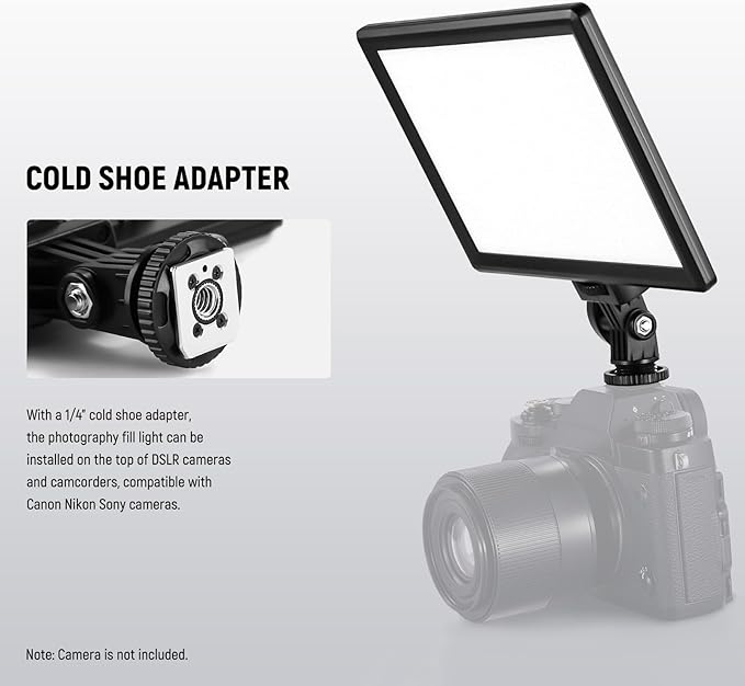 NEEWER 9" LED Video Light Panel, Dimmable DSLR Camera Soft Lighting - Image 6