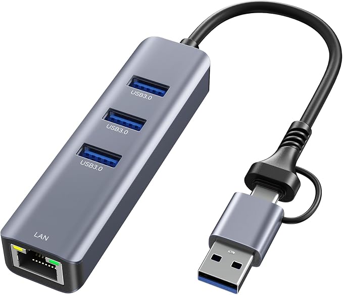 USB to Ethernet Adapter, ABLEWE USB 3.0/USB C to RJ45 Gigabit LAN Network by ABLEWE
