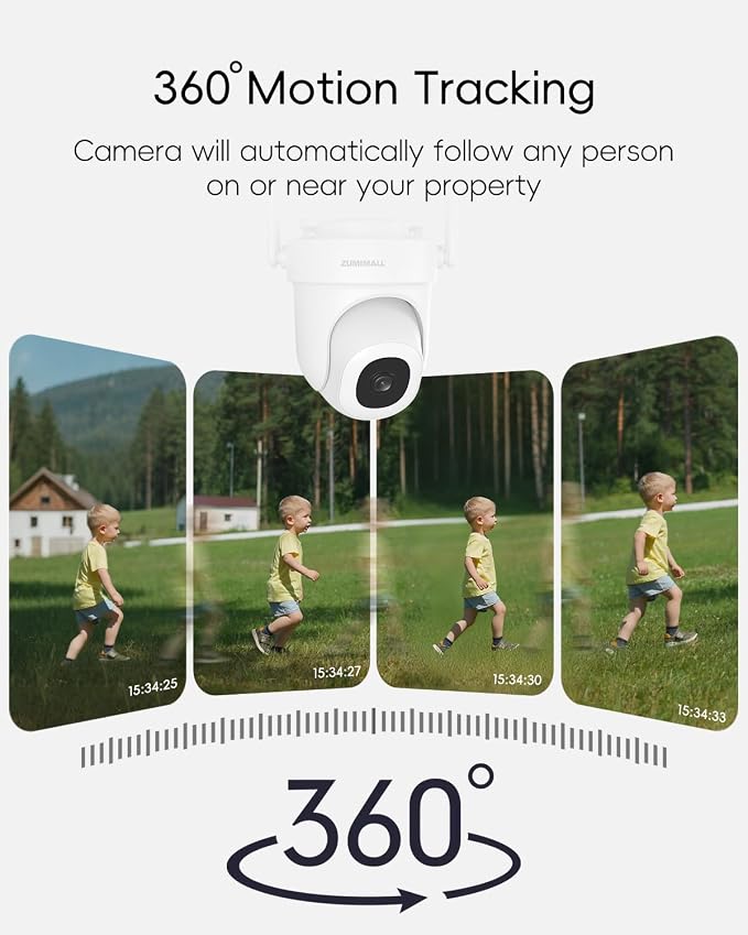 ZUMIMALL 2K Wired Outdoor Camera, 2.4G/5G WiFi Security Camera, 24/7 Recording - Image 2