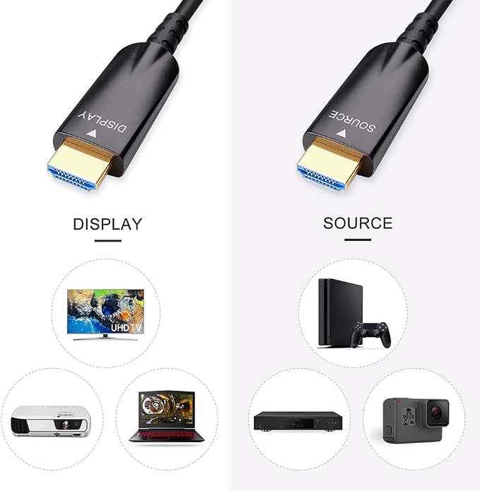 DTECH 100ft Fiber Optic HDMI Cable - Image 2
