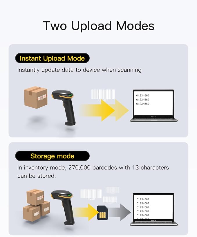 Inateck Bluetooth Barcode Scanner, 1D 2D QR Code Scanner Wireless - Image 8