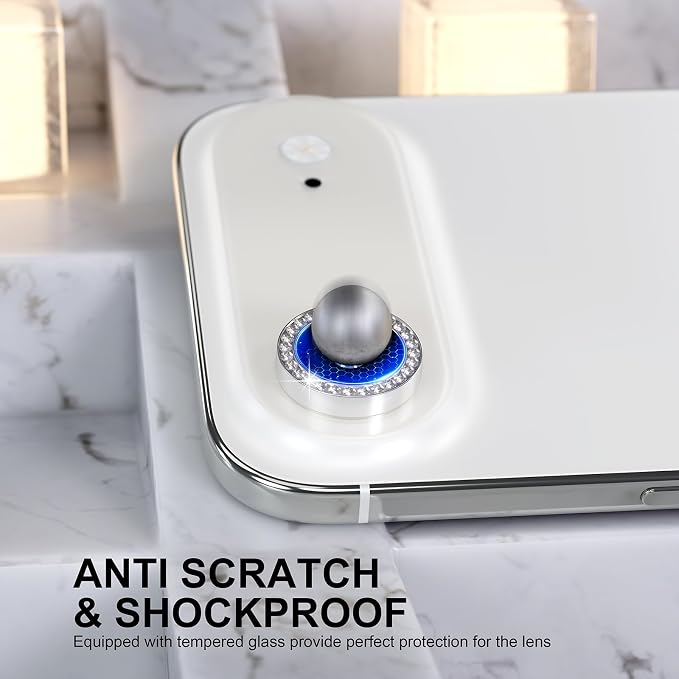 Choiche Compatible for iPhone 17 Air Camera Lens Protector Bling, 9H Tempered - Image 3