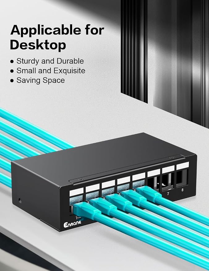 Patch Panel 8 Port Blank Keystone Patch Panel STP&UTP Compatible - Image 7