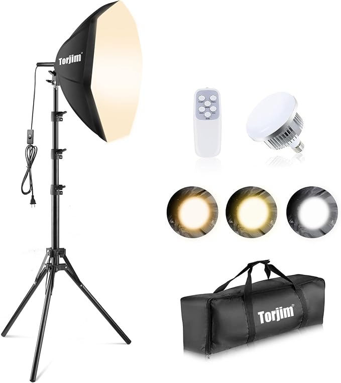 Torjim Softbox Photography Lighting Kit, Studio Lights by Torjim