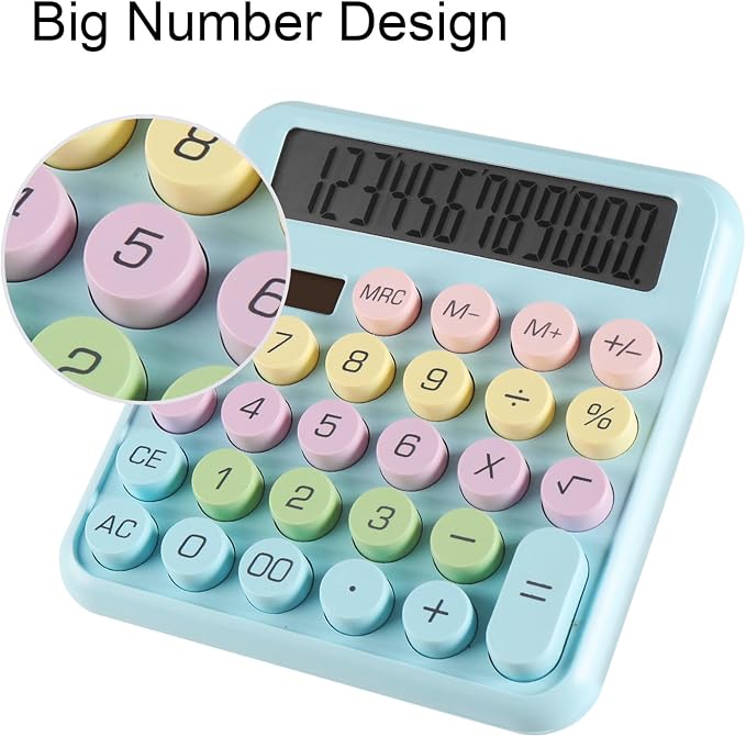 Large Computer Electronic Calculator Counter Solar & Battery Power 12 Digit - Image 5