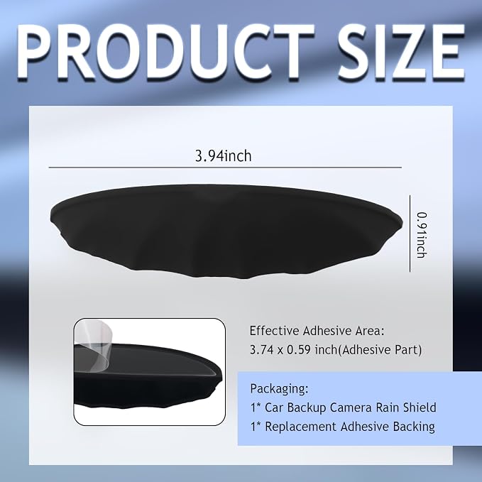 Car Rear View Camera Protection Cover, Wider Back Up Camera Rain Guard - Image 2
