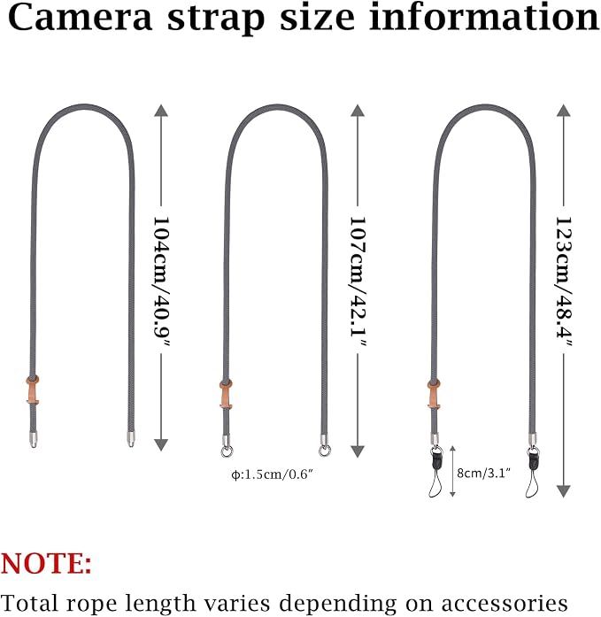 VOVMOEYA Nylon Braided Camera Rope Strap, Camera Neck Shoulder Strap - Image 6
