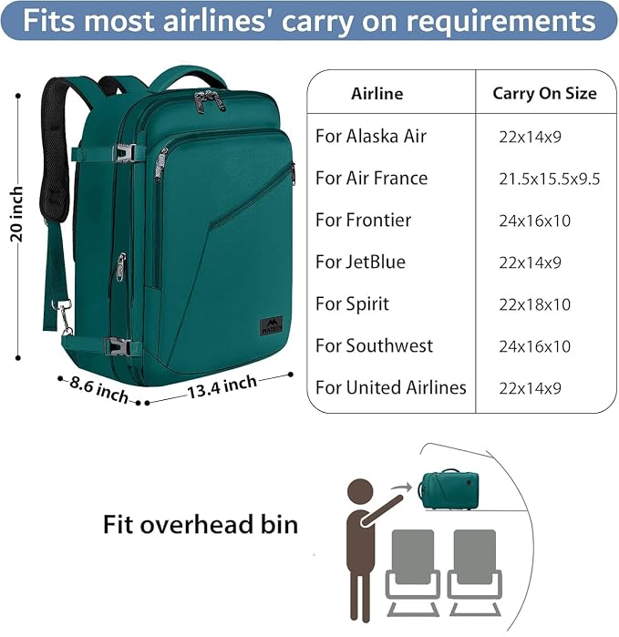 MATEIN Travel Backpack Large, Water Resistant Carry on Backpack - Image 2