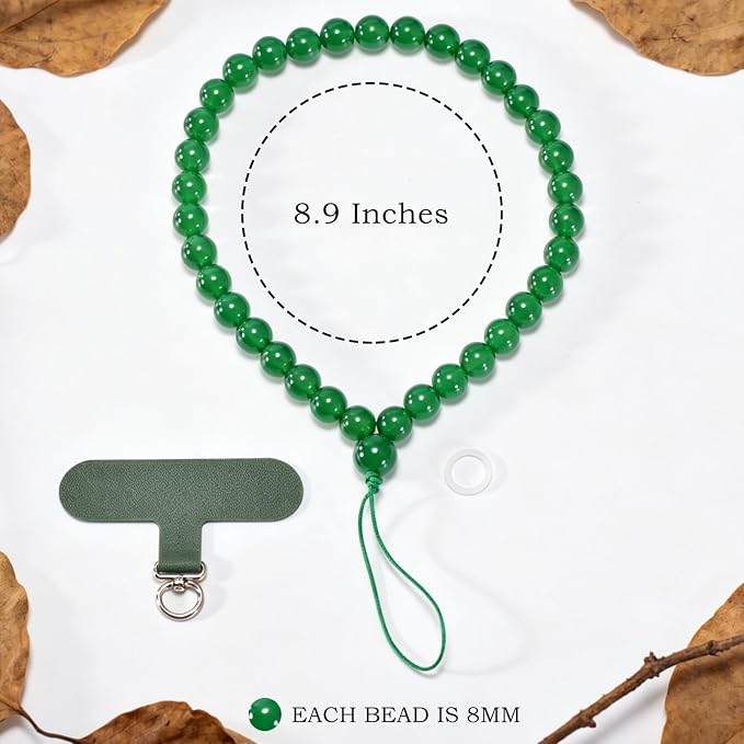 Agate Beaded Phone Wrist Strap for Women Men Stone Beads Charm Handmade - Image 6