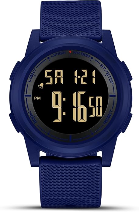 HANPOSH Mens Digital Watch Ultra Thin Minimalist Sports Waterproof Outdoor LED by BIDENWATCHESUS