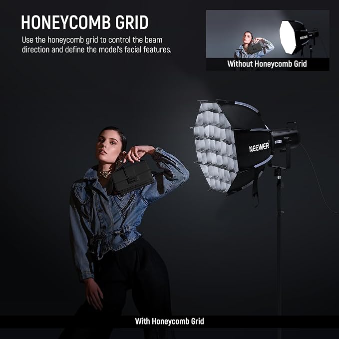 NEEWER Octagonal Softbox Kit, 17.7" Parabolic Soft Box - Image 4