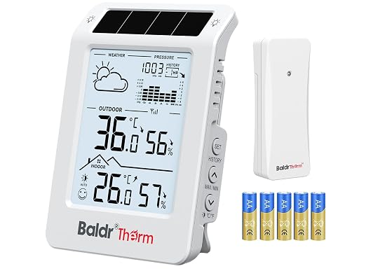 BaldrTherm Outdoor Indoor Thermometer Wireless Weather Station, Dual-Zone by BaldrTherm