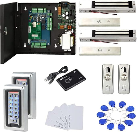 Waterproof Metal Keypad Reader TCP/IP 2 Doors Access Control Kit Outdoor by MENGQI-CONTROL
