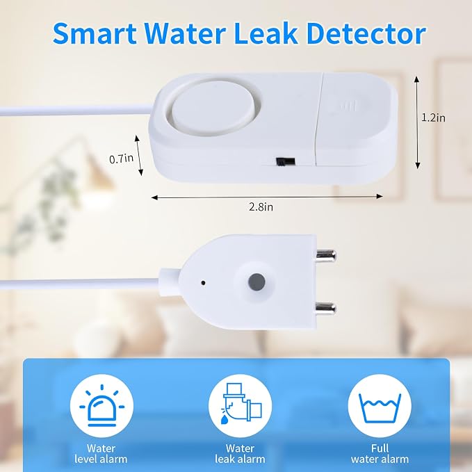 Smart Water Leak Detector, 120dB Adjustable Alarm Suit - Image 2