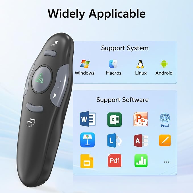 Presentation Clicker with Case Storage Wireless Presenter Remote USB Type C - Image 7