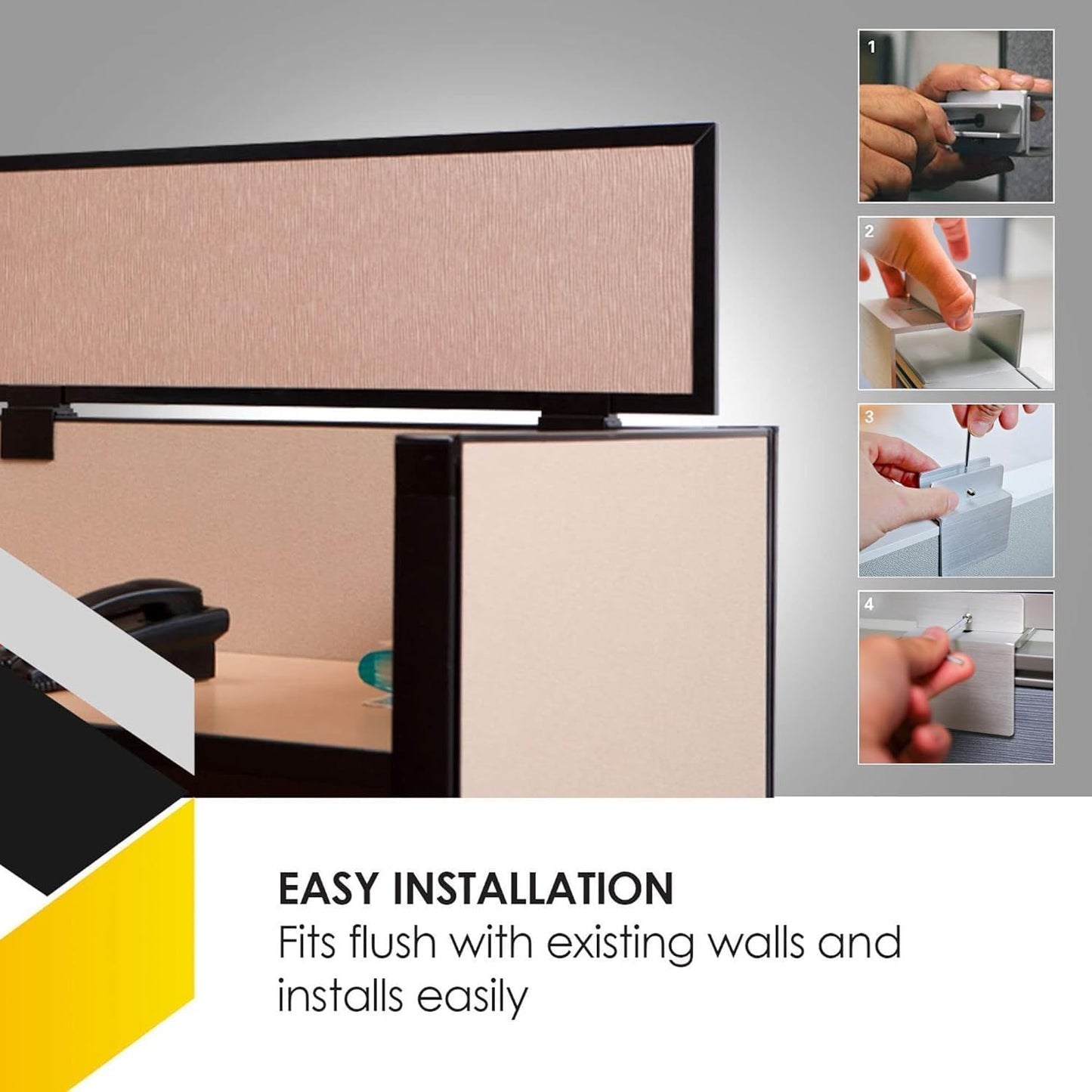 OBEX Acoustical Cubicle Privacy Screen Extender Desk Panel & Office Divider, Add Separation & Block Noise, 18" x 60", Twilight