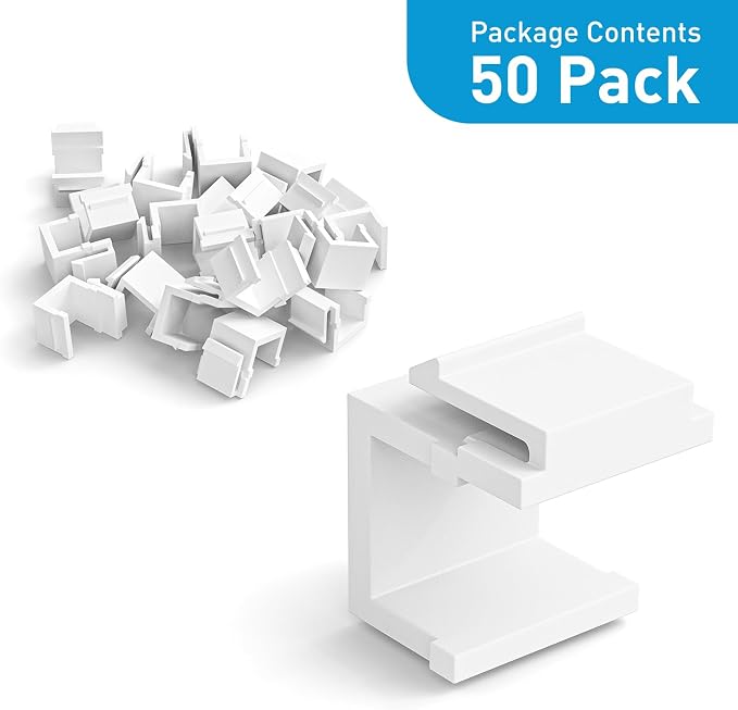 50-Pack Blank Keystone Jack Inserts - Image 3