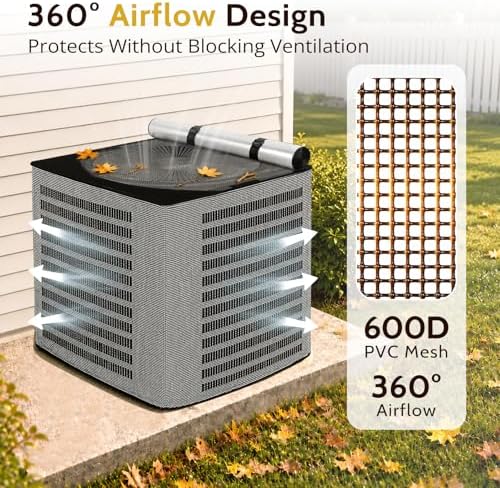 COSFLY 2 in 1 AC Covers for Outside Units, Full Mesh 24”W x 24”D x 30”H - Image 4
