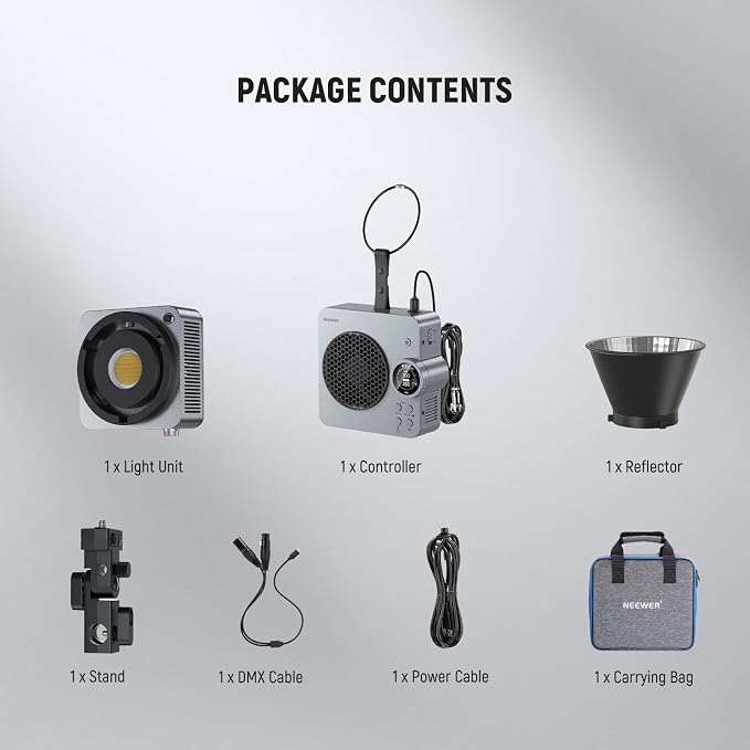 NEEWER HS200B Portable LED Video Light APP/2.4G/DMX Control, 280W 84400lx/1m Bi - Image 9