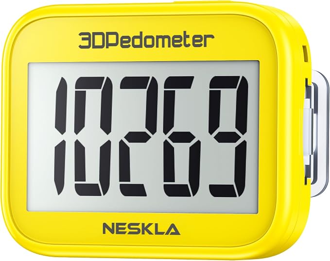 3D Pedometer for Walking, Simple Step Counter by NESKLA