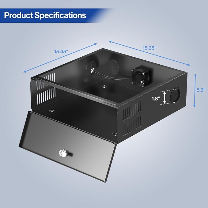 15.5 x 15.5 x 5.5 Inch Heavy Duty DVR Lock Box - Image 3
