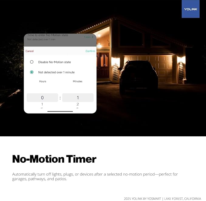 YoLink Outdoor Motion Sensor Kit, 2 LoRa Motion Sensors + SpeakerHub, Driveway - Image 6