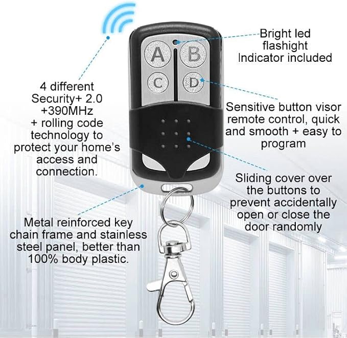 Universal Garage Remote with Keychain Works Chamberlain Liftmaster Craftsman - Image 8