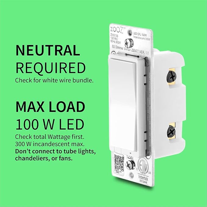 Zooz 800 Series Z-Wave Long Range S2 Dimmer Switch ZEN77 800LR - Image 3