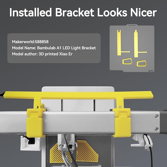 3D Printer LED Light Strip Kit for Bambu Lab A1, 24V 190mm High Brightness - Image 2