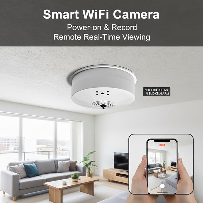 ULar Security Camera 1080P HD, Wall Mount Smoker Detector Design, Built-in - Image 5