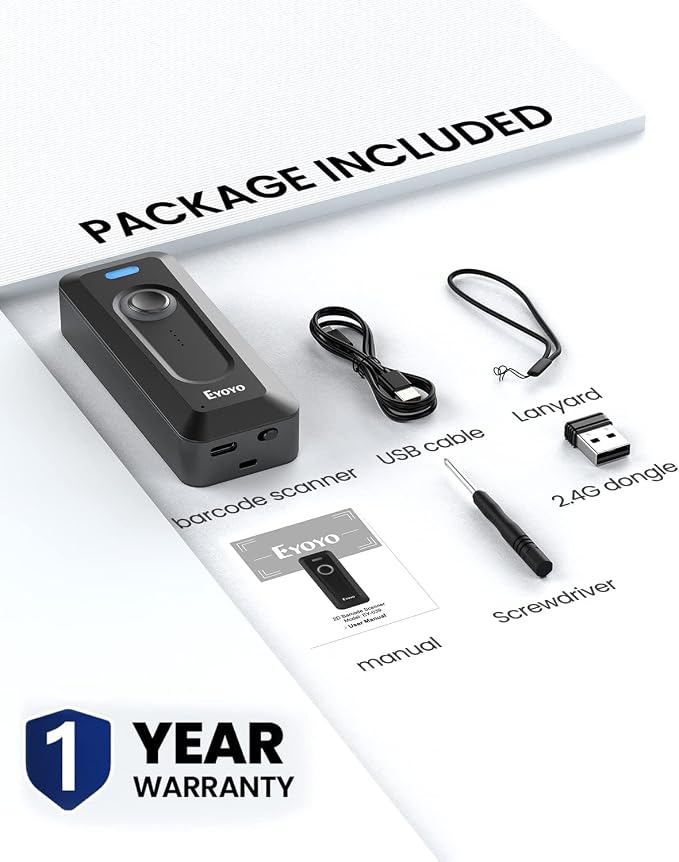 Eyoyo 2D Bluetooth Barcode Scanner Wireless - Image 9