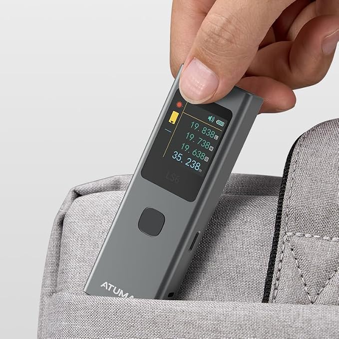 3-in-1 Laser Distance Measurer, Visual Alignment Beam, Pythagorean Theorem - Image 5