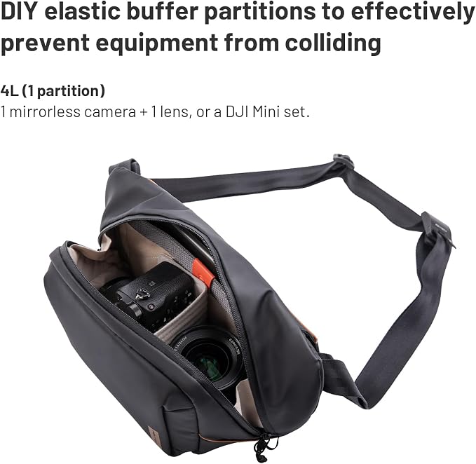 PGYTECH OneGo Solo V2 Camera Sling Bag, 4L Camera Chest Bag Crossbody Fanny Pack - Image 3