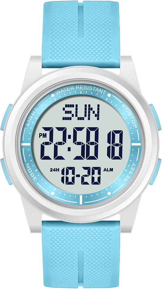 Beeasy Digital Watch for Men Women, 50M Waterproof, Ultra-Thin & Lightweight by Beeasy
