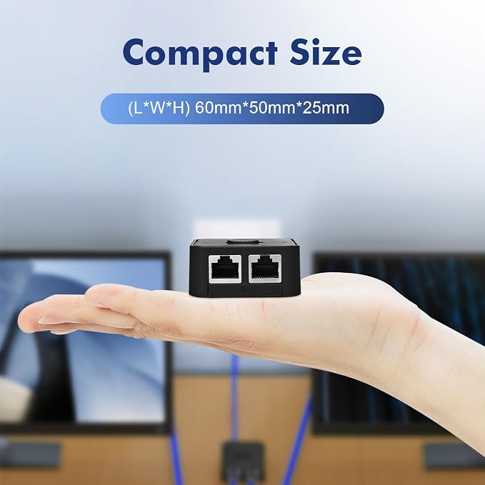 Binardat Gigabit Network Switcher, Passive Ethernet Selector, in/Out to A or B - Image 7