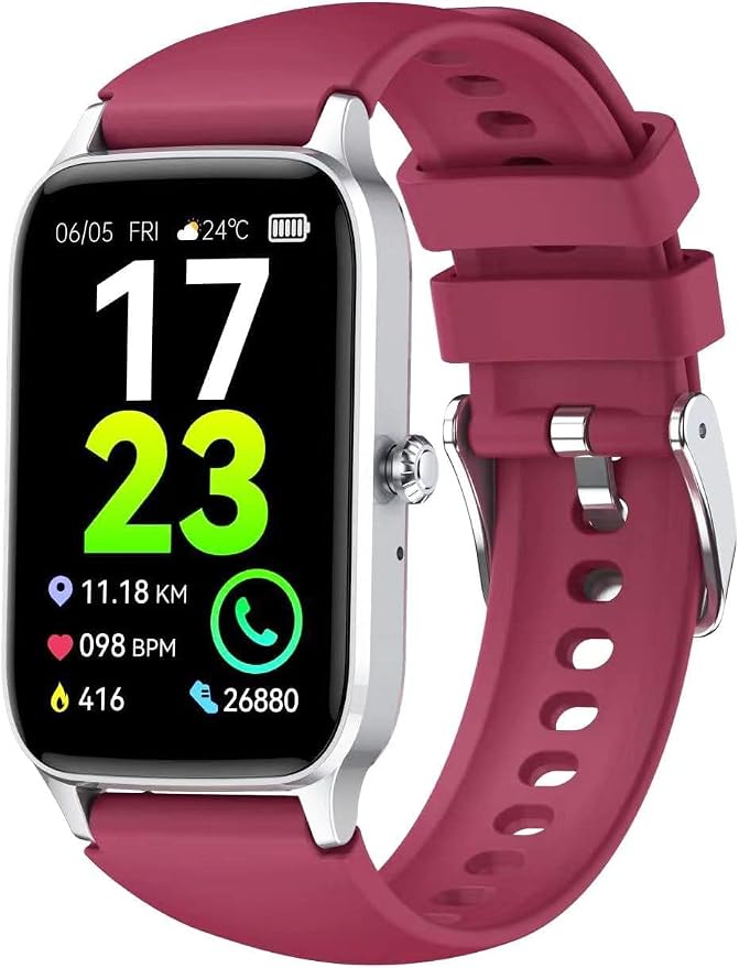 Jugeman Smart Watch for Men Women, 1.57" Smartwatch, Fitness Tracker Red - Image 4