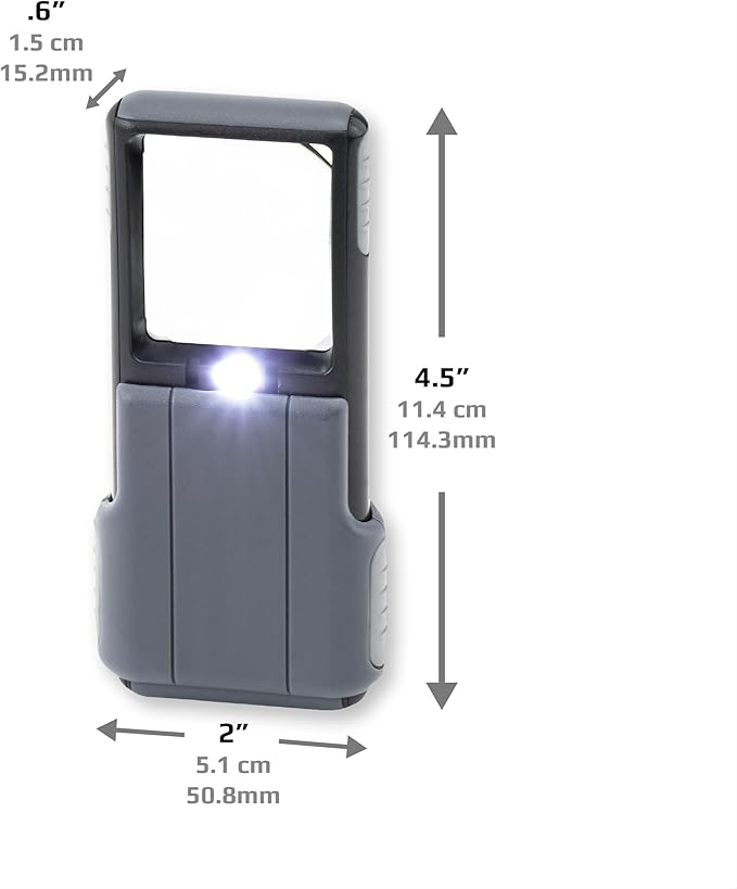 Carson MiniBrite LED Lighted Slide-Out Aspheric Magnifier - Image 6