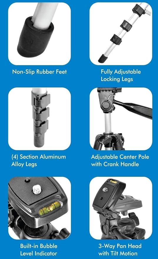 Lightweight 50 Inch Camera Tripod - Image 9