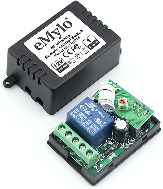 eMylo DC 12V 4x1channel RF Relay Wireless Remote Control Light Switch 433Mhz - Image 2
