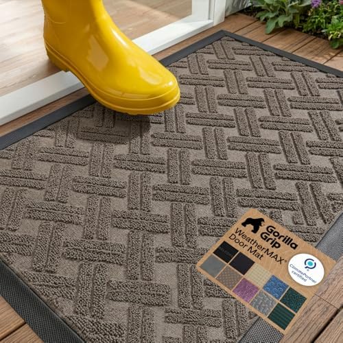 GORILLA GRIP WeatherMAX Door Mat, Indoor Outdoor by GorillaGrip