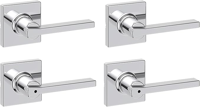 Kwikset Casey Hallway Passage and Bed/Bath Privacy Door Handle 4 Pack, 2 by Kwikset