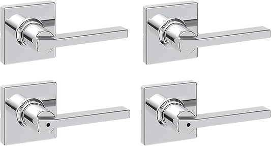 Kwikset Casey Hallway Passage and Bed/Bath Privacy Door Handle 4 Pack, 2 by Kwikset