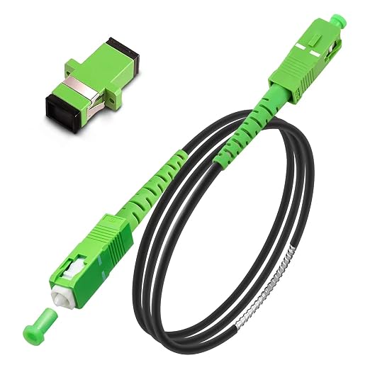 SC/APC to SC/APC Fiber Optic Internet Cable, Armored Single Mode Patch Cable by Bangun