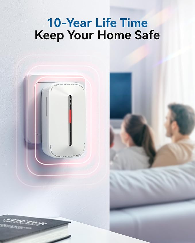 SITERWELL Plug in Carbon Monoxide Detector 10 Year Battery, CO Alarm Detector - Image 8