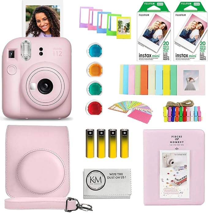 FUJIFILM INSTAX Mini 12 Instant Film Camera | Blossom Pink Bundled by FUJIFILM