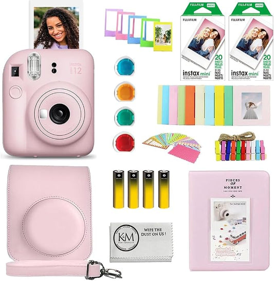 FUJIFILM INSTAX Mini 12 Instant Film Camera | Blossom Pink Bundled by FUJIFILM