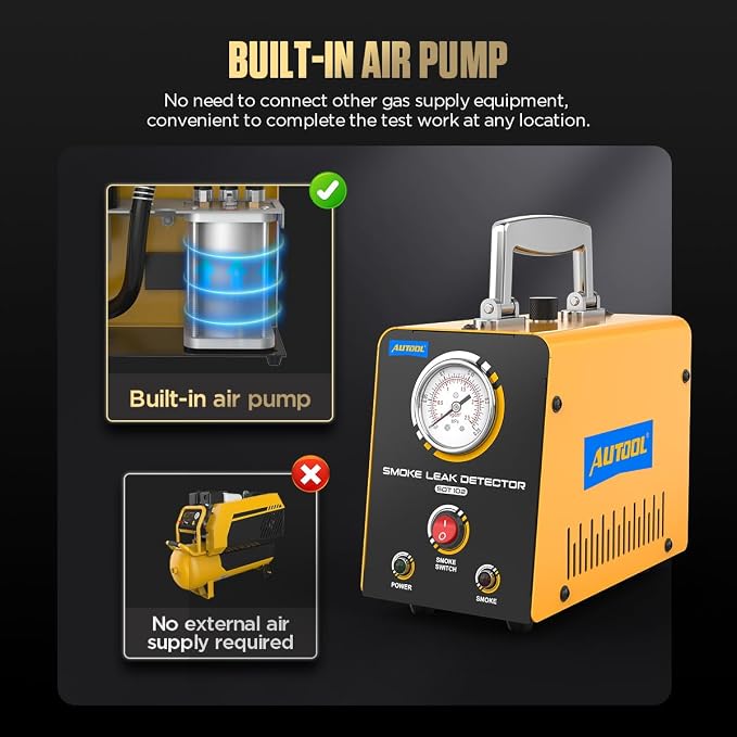 Automotive Smoke Machine EVAP Leak Detector Vacuum Leak Tester 12V Car Fuel - Image 4