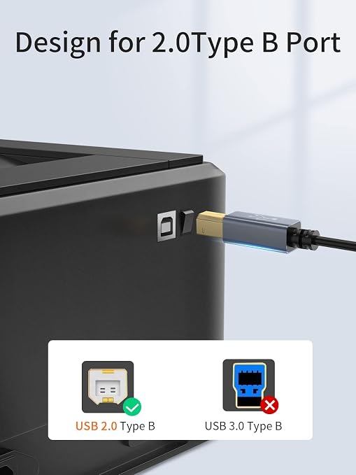 CableCreation USB B to USB C Printer Cable 10FT, USB-C to USB B Printer Cord - Image 5